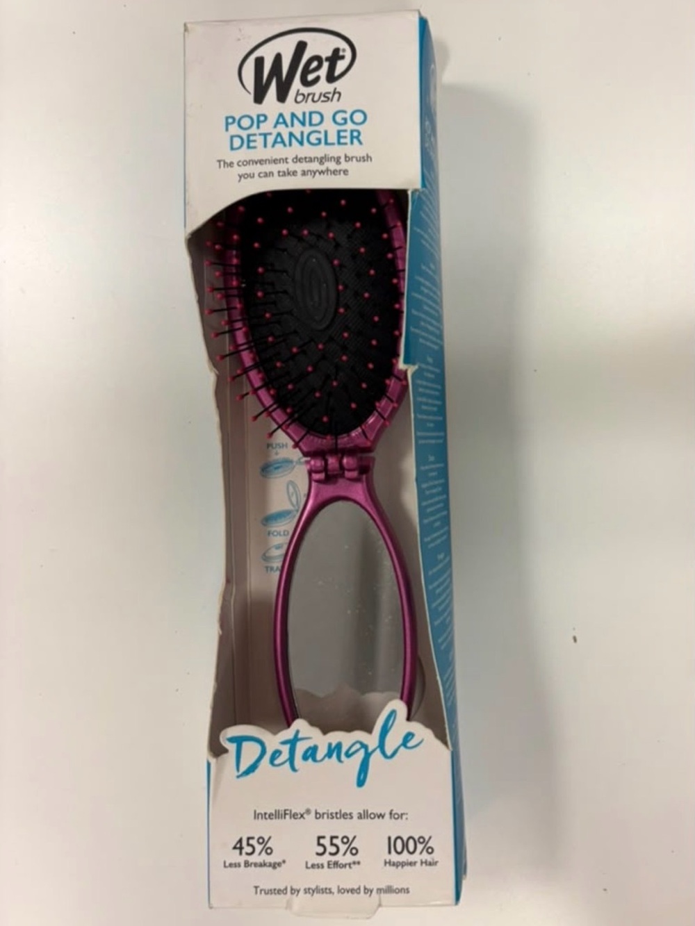 Wet Brush Pop and Go Detangler Hair Brush - Purple